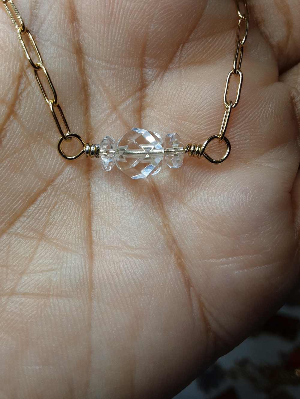 G. Stainless Steel, Herkimer Diamond Quartz Necklace. Price Is Firm.